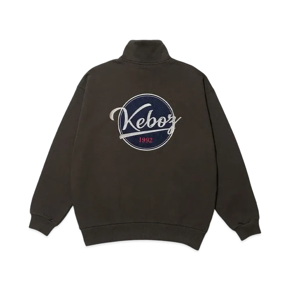KEBOZ Bb Logo Half Zip Sweat Pullover "Olive"
