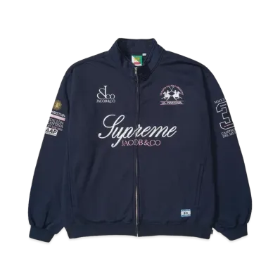 Supreme x La Martina Zip Up Sweatshirt "Navy"