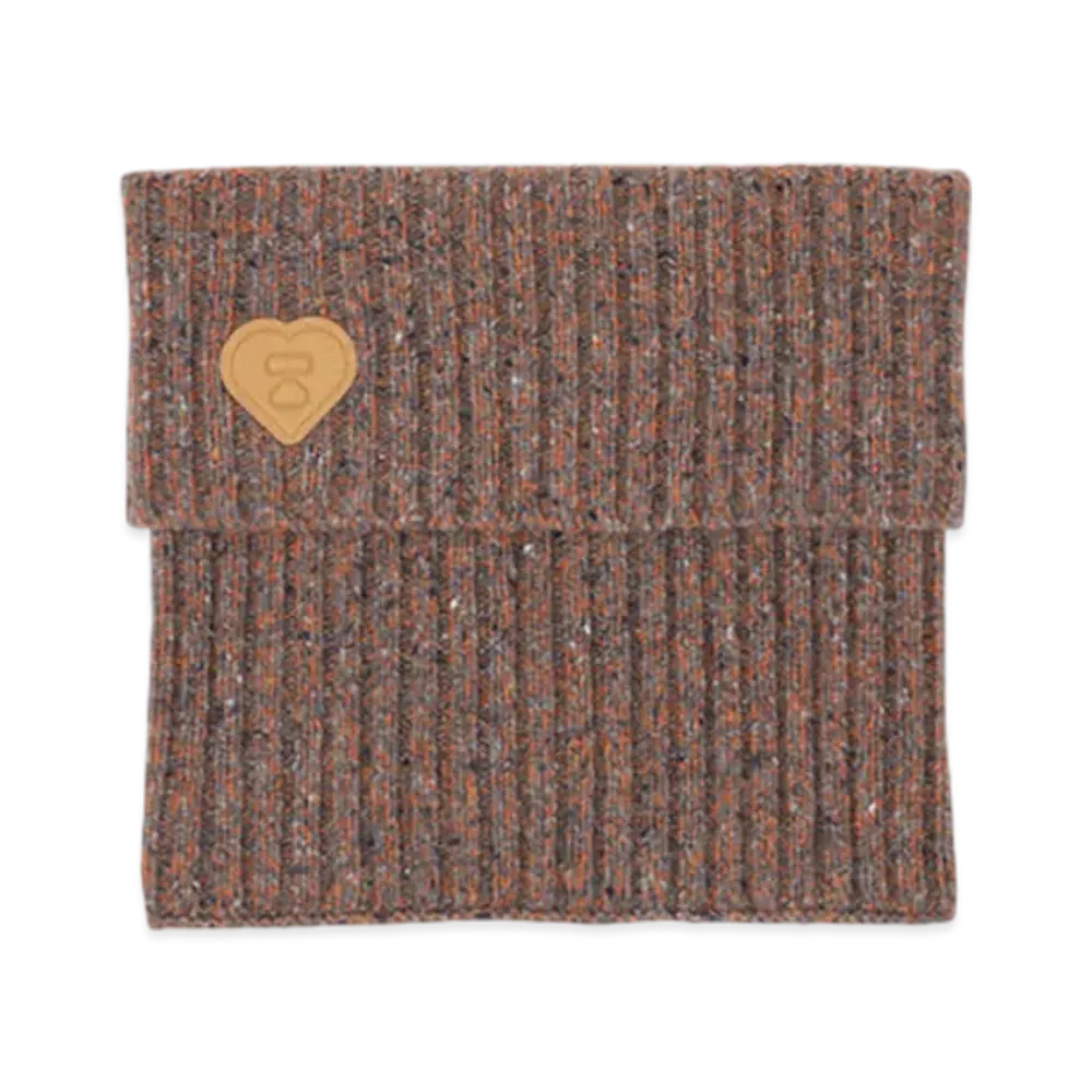 A BATHING APE APEE Suede Badge Neck Warmer "Orange"