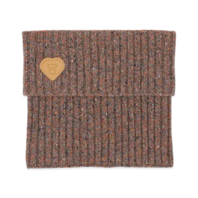 A BATHING APE APEE Suede Badge Neck Warmer "Orange"