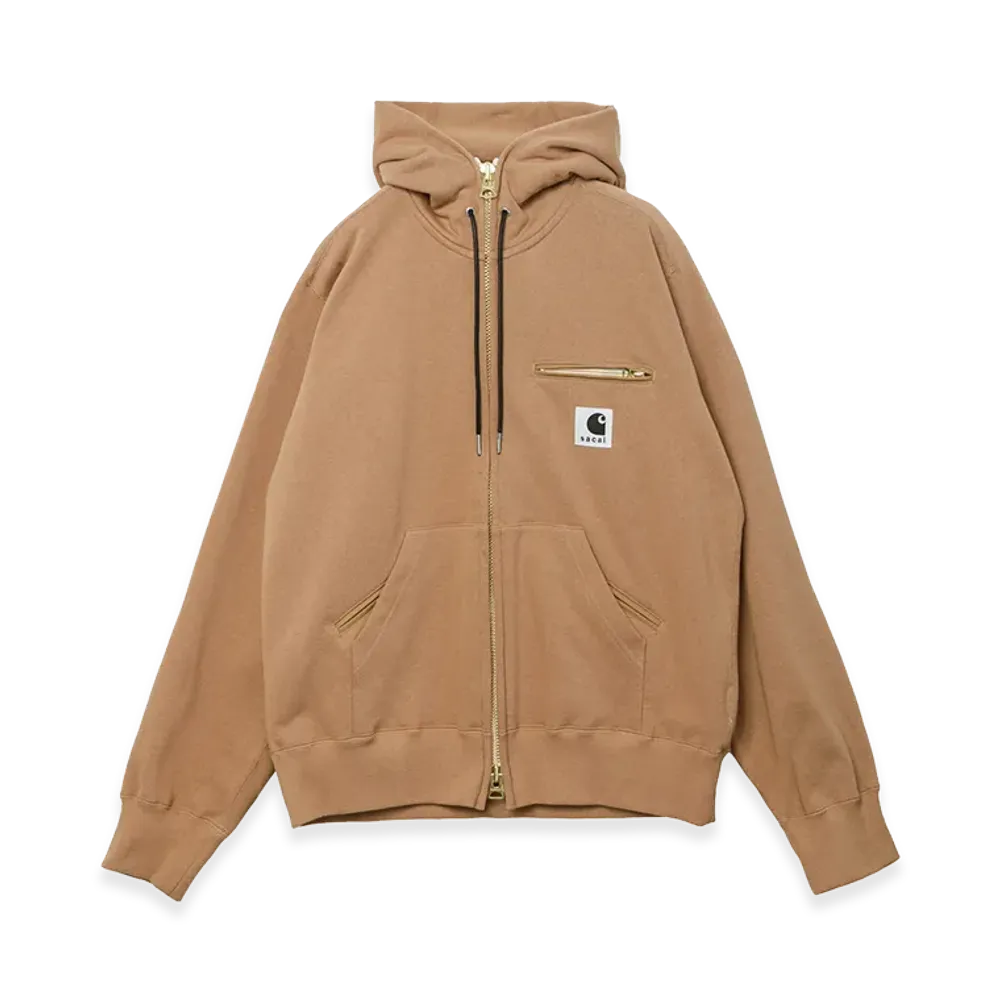 sacai x Carhartt WIP Cotton Jersey Hoodie "Beige"