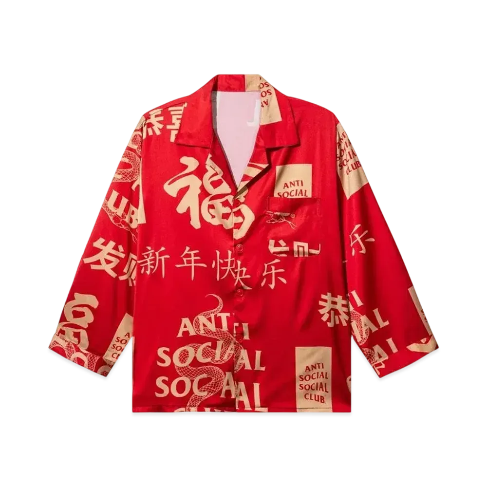 ANTI SOCIAL SOCIAL CLUB Year Of The Snake Lunar Pajama Set "Red"