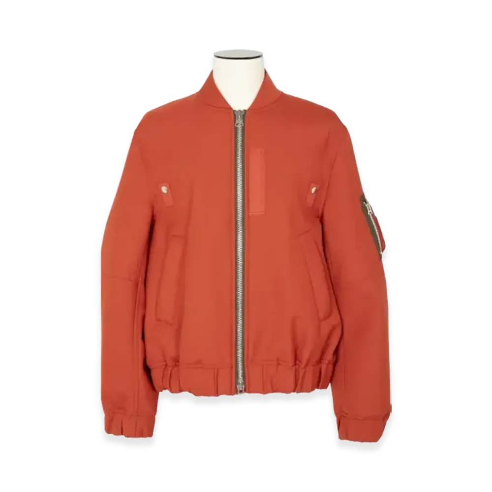 sacai Suiting Bonding Blouson "Red"