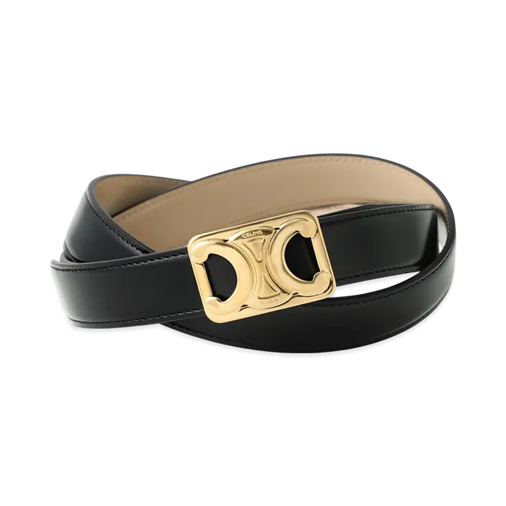CELINE Reversible Medium 25mm "Black/Nude"