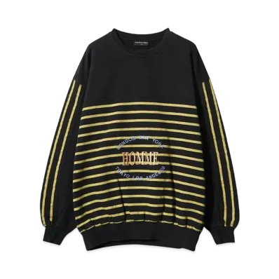 BALENCIAGA HOMME Embroidery Oversized Sweat "BLACK"