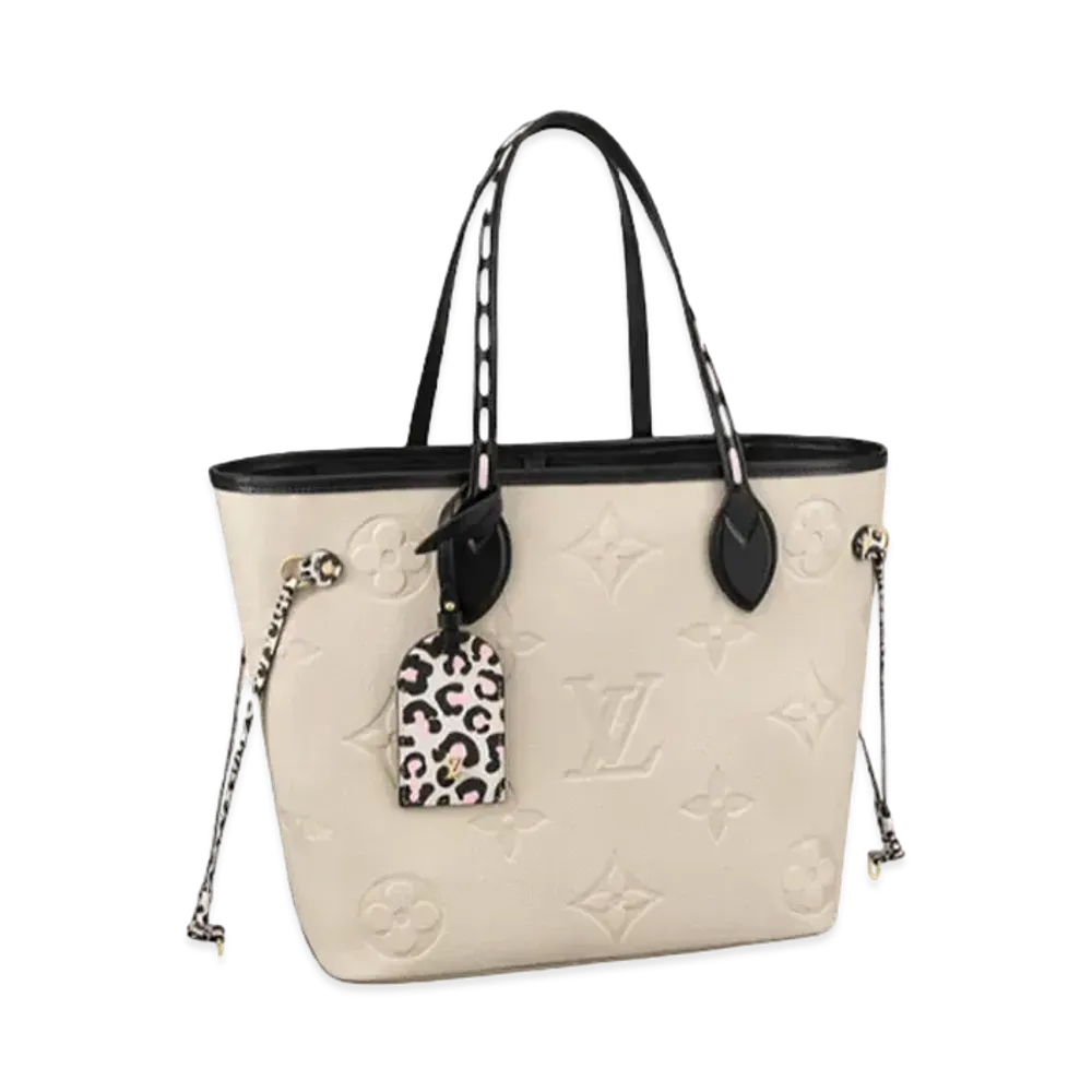 Louis Vuitton Neverfull MM Monogram Empreinte Leather "Cream"