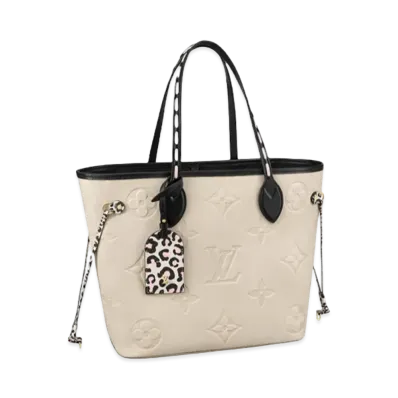 Louis Vuitton Neverfull MM Monogram Empreinte Leather "Cream"