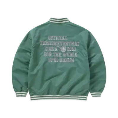 thisisneverthat Satin Varsity Jacket "Green"