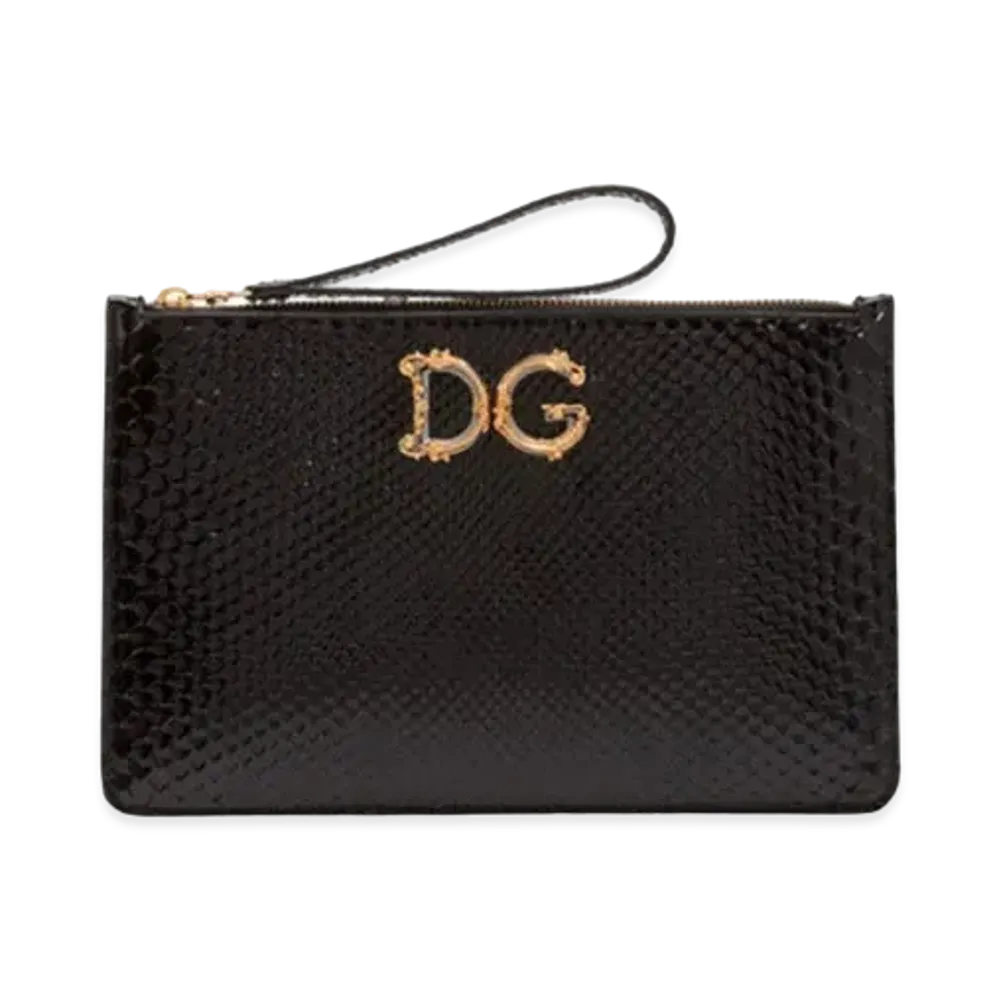 Dolce&Gabbana Pochette Pythonskin DG Baroccolo "Black"