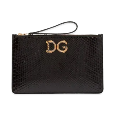 Dolce&Gabbana Pochette Pythonskin DG Baroccolo "Black"
