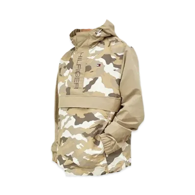 TOMMY HILFIGER Anorak Hoodie Lightweight Popover "Khaki"