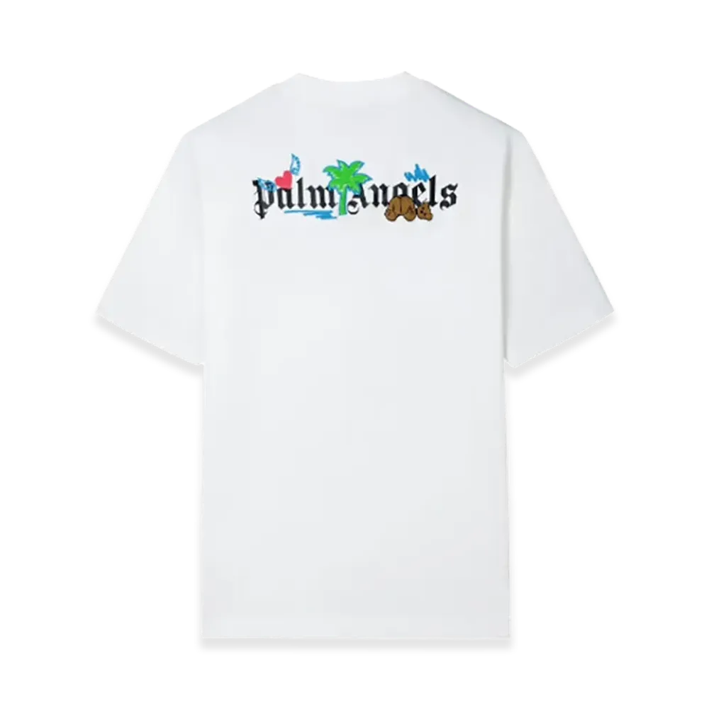 Palm Angels Back Logo Short T-Shirt "White"