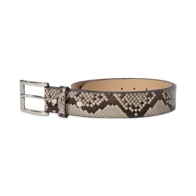 WACKO MARIA Python Leather Belt "White"