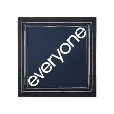 everyone Classic Silk Scarf "Navy"