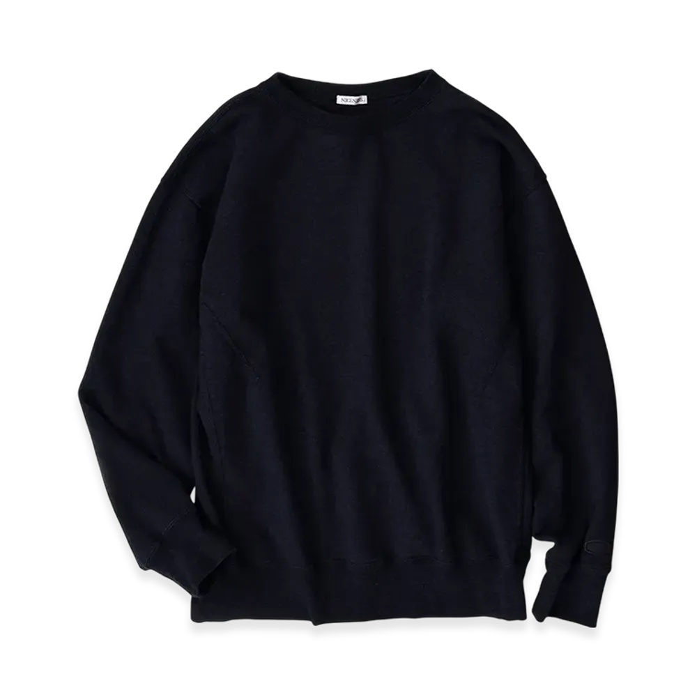 NICENESS Skid Sweatshirt Pullover - Cotton Silk "Black"