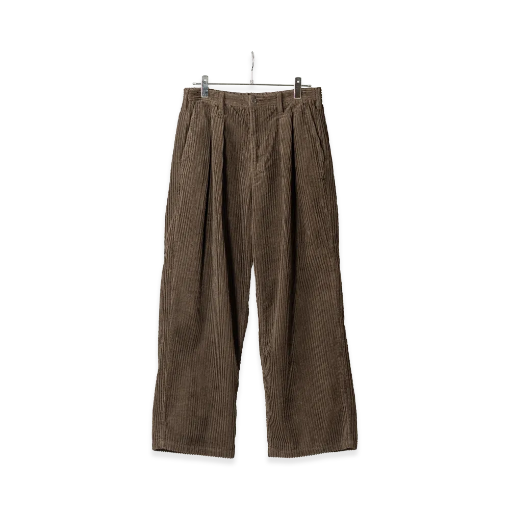 ANCELLM Corduroy Wide Slacks "Brown"