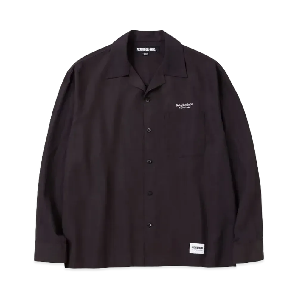 NEIGHBORHOOD Open Collar Shirt LS "Black"