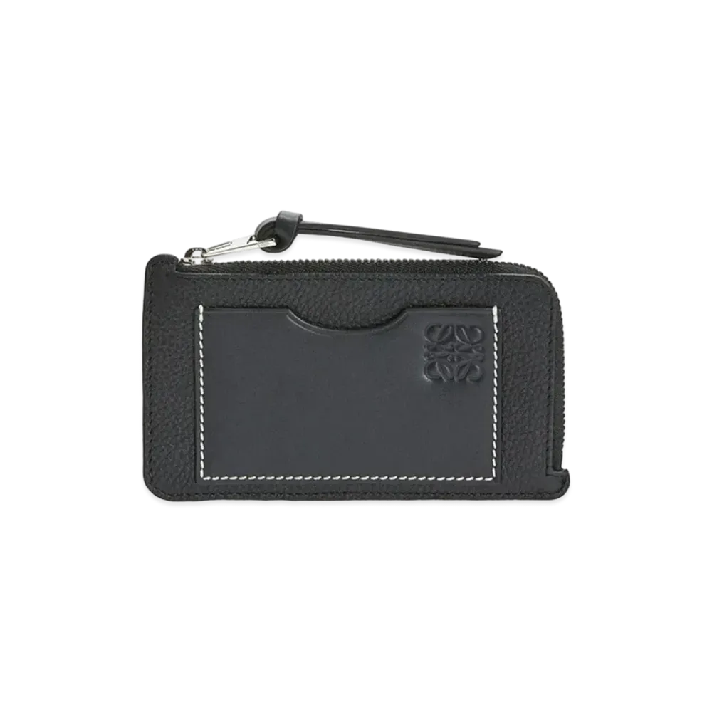 LOEWE Coin Cardholder In Soft Grained Calfskin "Black"