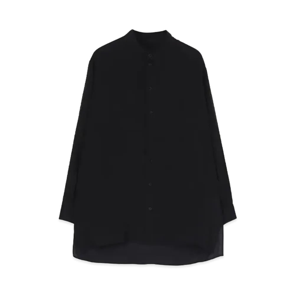WILDSIDE Yohji Yamamoto x Kie Einzelganger Stand Collar Long Sleeve Shirt "Black"