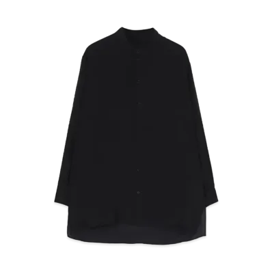 WILDSIDE Yohji Yamamoto x Kie Einzelganger Stand Collar Long Sleeve Shirt "Black"