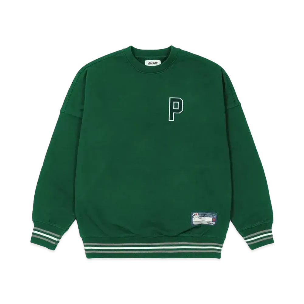 PALACE DROP SHOULDER COLLEGE CREW "Green"