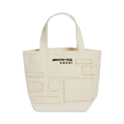 sacai x Mercedes AMG Small Patch Canvas Tote "Off White"