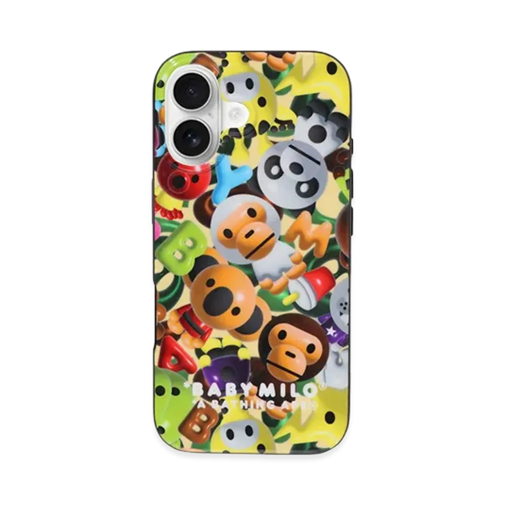 A BATHING APE 3D Milo All Friends Iphone 17 Case "Multi"
