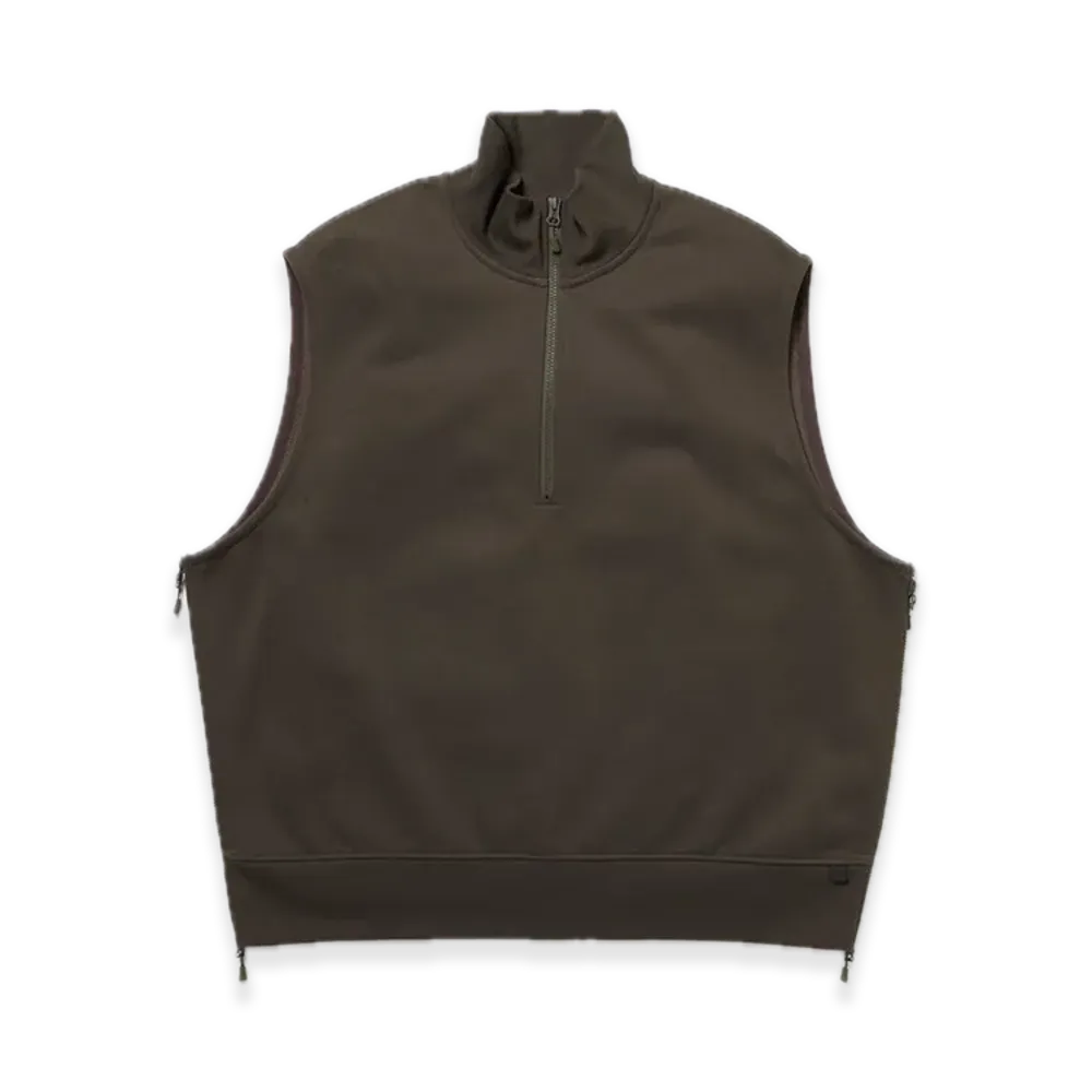 DAIWA PIER39 Tech Sweat Zip Vest Pullover "Brownkhaki"
