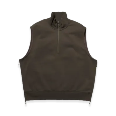 DAIWA PIER39 Tech Sweat Zip Vest Pullover "Brownkhaki"