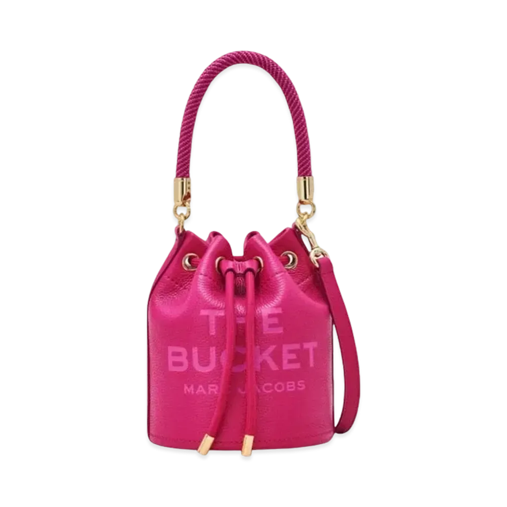 Marc Jacobs The Leather Bucket Bag "Lipstick Pink"