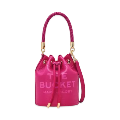Marc Jacobs The Leather Bucket Bag "Lipstick Pink"