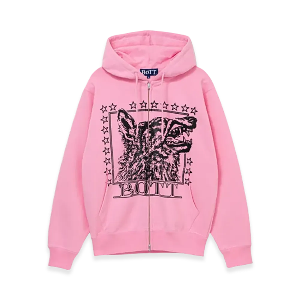 BoTT Wolf Zip Hoodie "Pink"