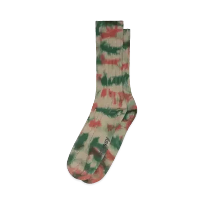 Stussy Multi Dyed Ribbed Socks "Clay/Forest"