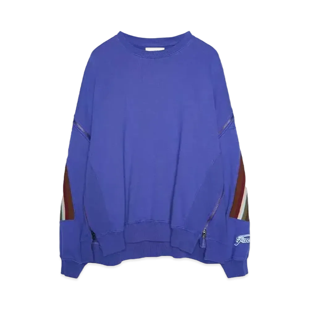 FACETASM ZIPPER RIB SWEAT "PURPLE"