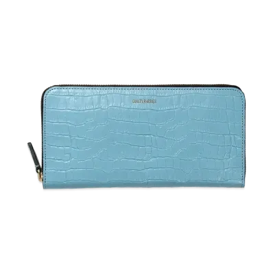 WACKO MARIA x SPEAKEASY / Round Zip Long Wallet "Light Blue"