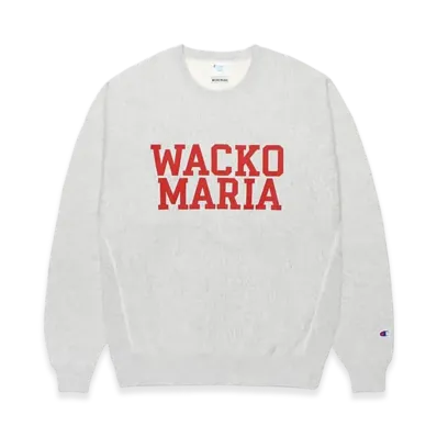WACKO MARIA x Champion Reverse Weave Crew Neck Sweat Shirt "Silver Gray"