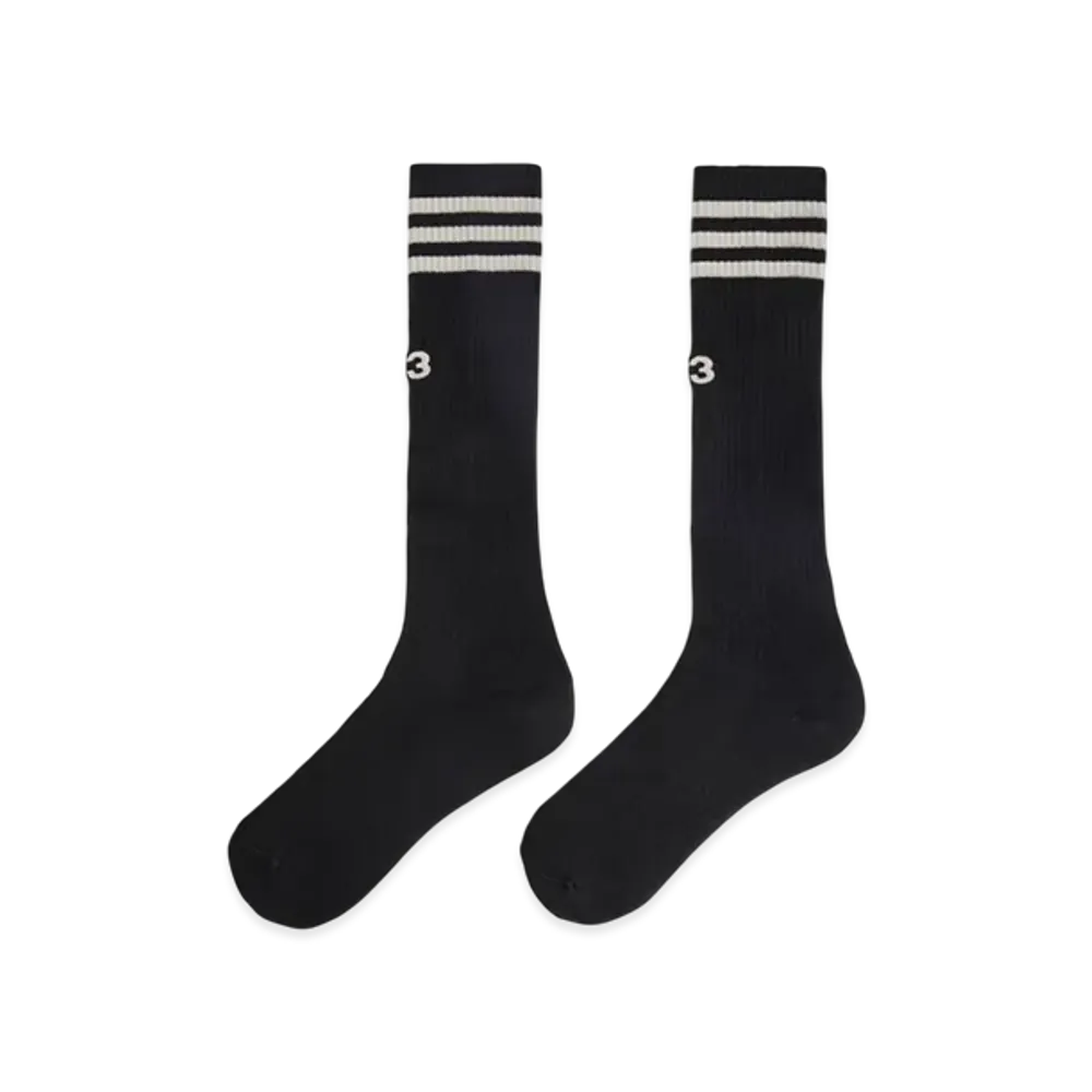 Y-3 Stripes High Socks "Black"