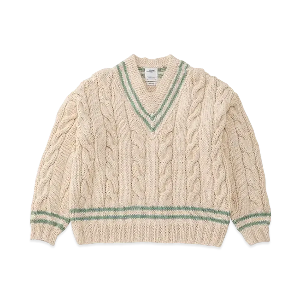 visvim V-Collegium Hand-Knit "Green"