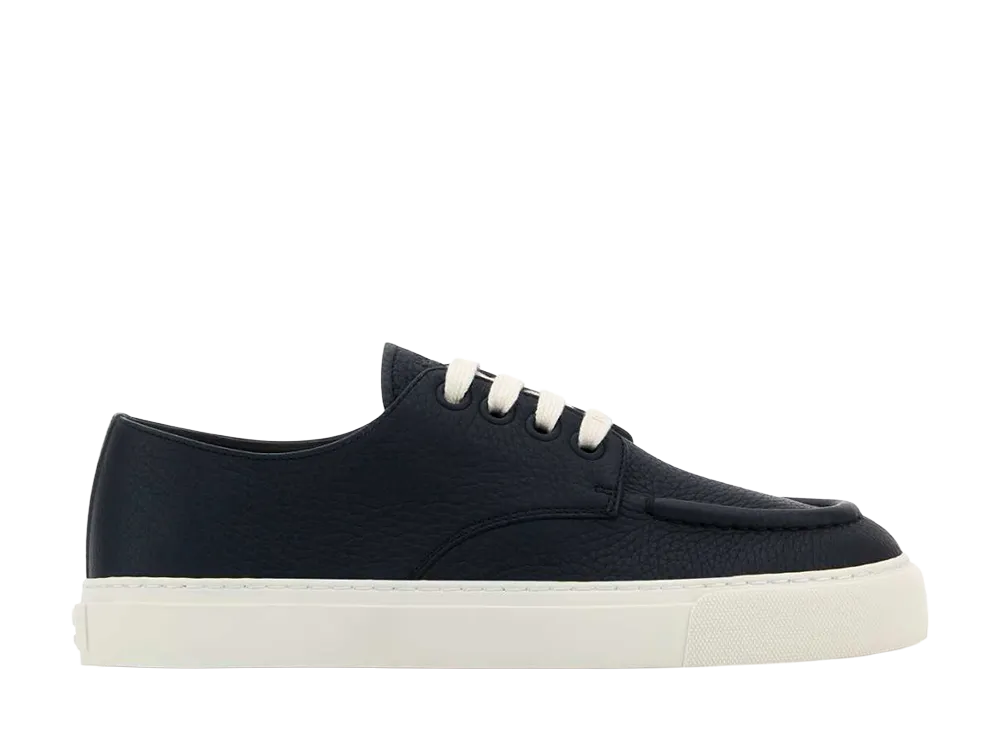 PRADA Navy Leather Sneakers "Blue"