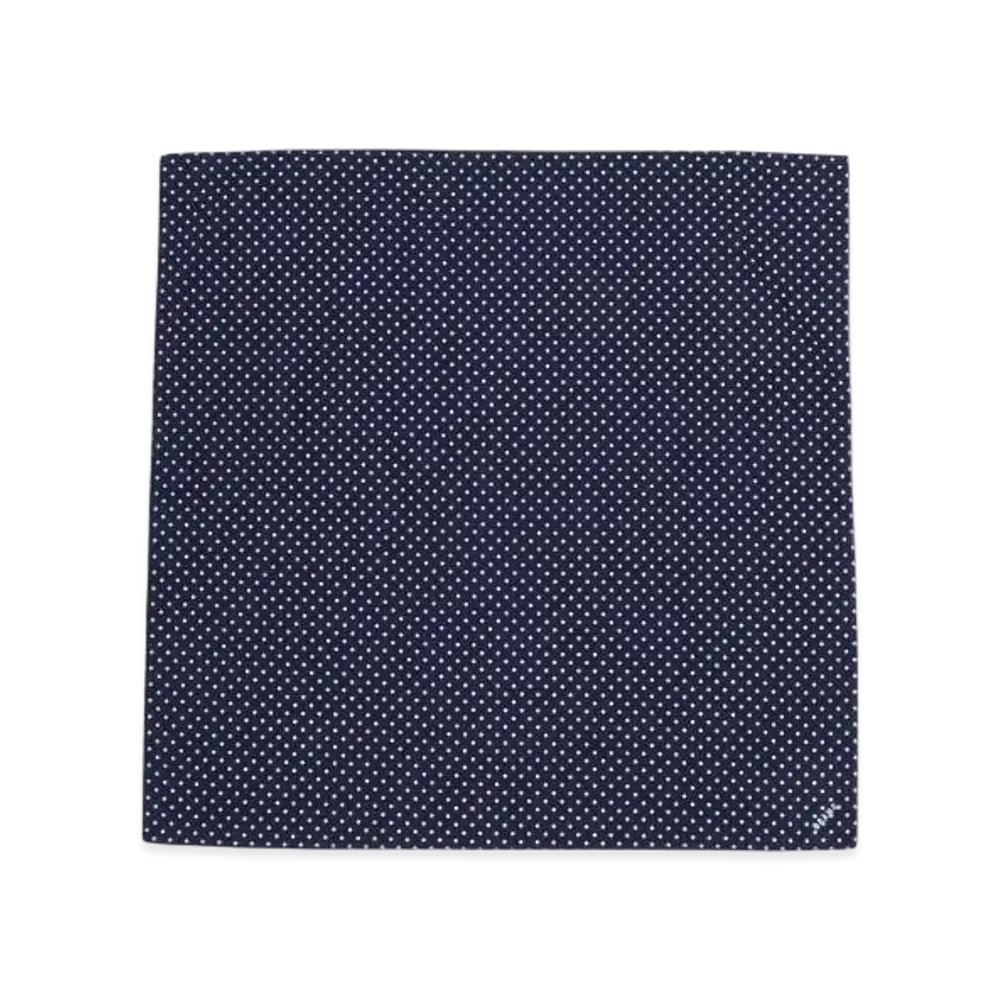 BEAMS Dot Handkerchief "Navy/White"