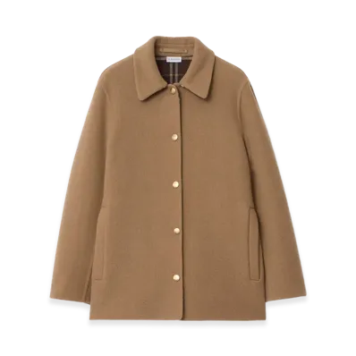 Burberry Women's Wool Overshirt "Camel Brown/Treacle Brown"