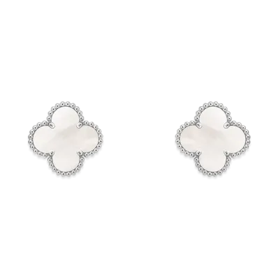 Van Cleef & Arpels Vintage Alhambra earrings "18K White gold/Mother-of-pearl"