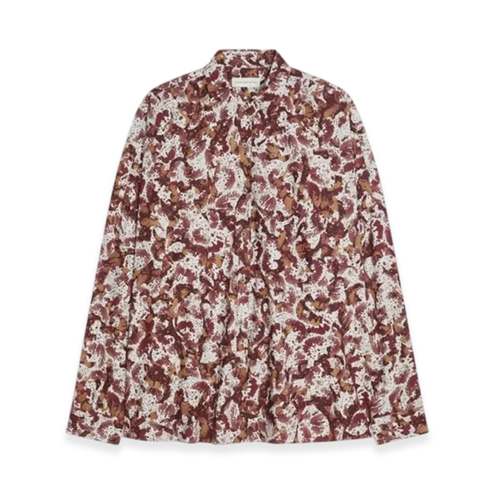 DRIES VAN NOTEN Women's Cotton Cocoon Shirt "Brown"