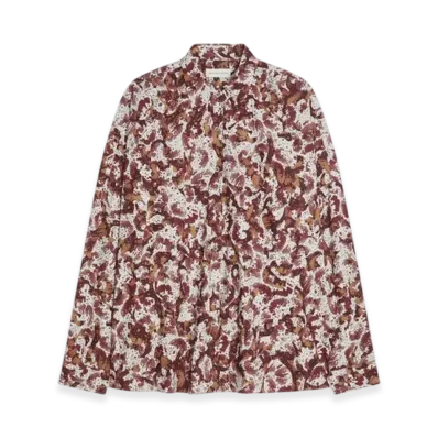 DRIES VAN NOTEN Women's Cotton Cocoon Shirt "Brown"