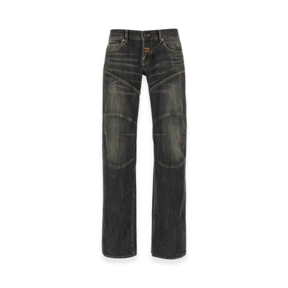 BALENCIAGA Relief Stitching Jeans "Dark Grey"