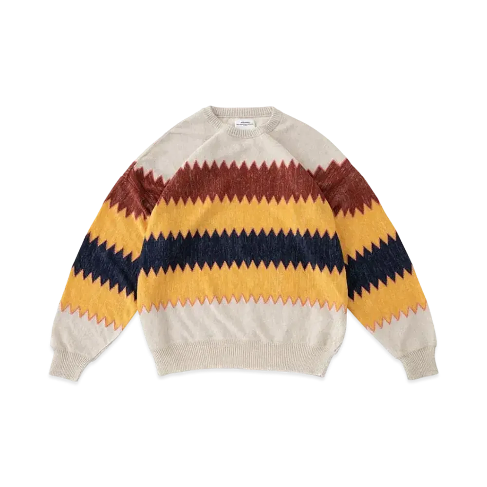 visvim Amplus Knit L/S Zig-Zag "Ivory"