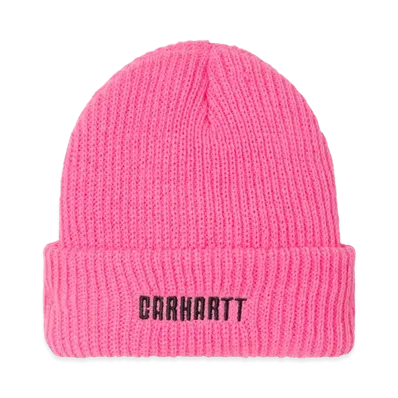 Carhartt WIP Industry Beanie "Lumo Pink Black"