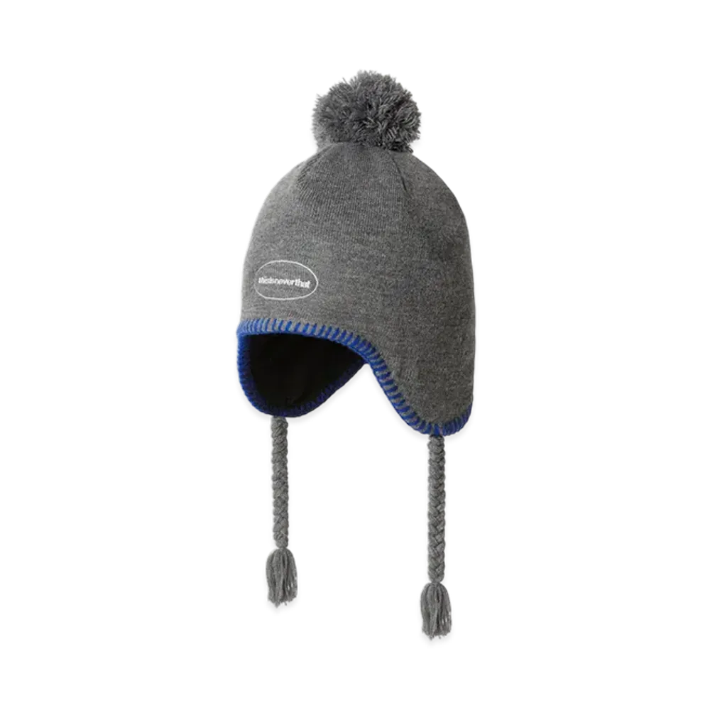 thisisneverthat Pom Earflap Beanie "Grey"