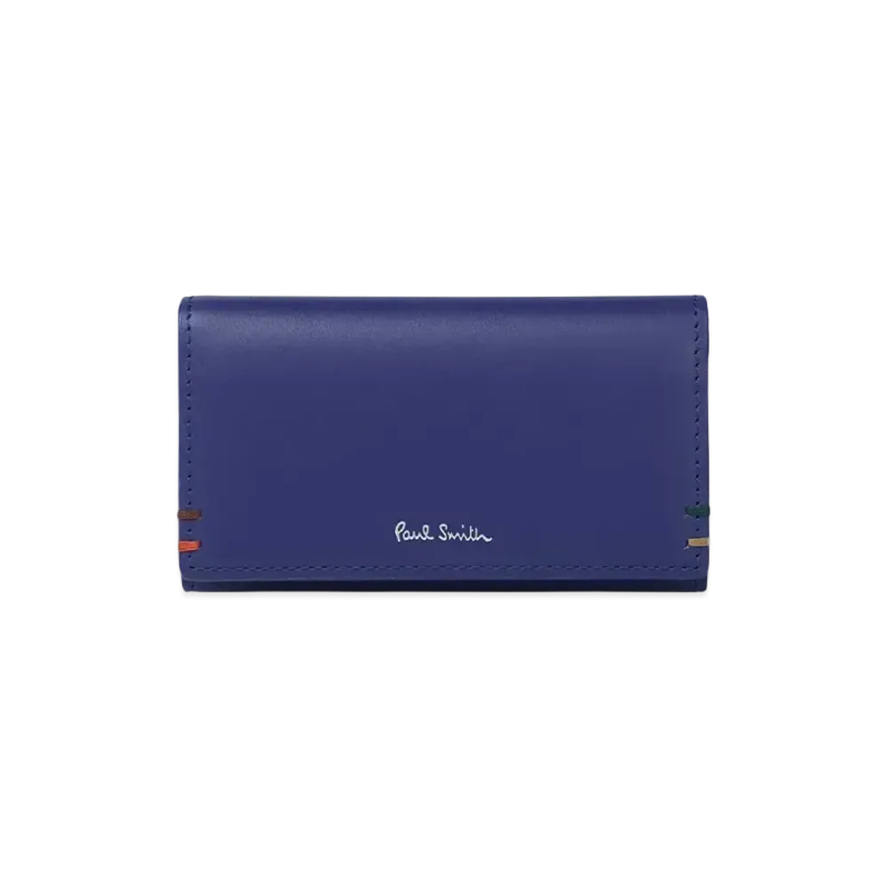 Paul Smith Highlight Stitch Key Case "Blue"
