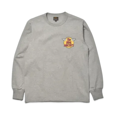 THE REAL McCOY'S Logo Tee L/S "Grey"